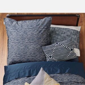 Kas Room Blue and White Striped South Hampton Collection Euro Sham 26” x 26”